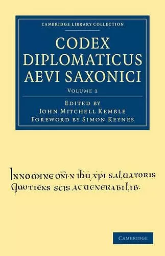 Codex Diplomaticus Aevi Saxonici cover