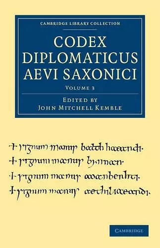 Codex Diplomaticus Aevi Saxonici cover