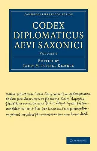 Codex Diplomaticus Aevi Saxonici cover