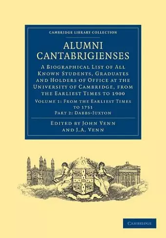 Alumni Cantabrigienses cover