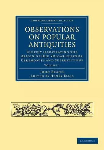 Observations on Popular Antiquities cover