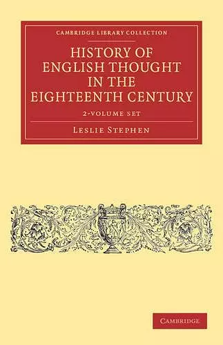 History of English Thought in the Eighteenth Century 2 Volume Set cover