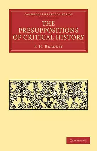 The Presuppositions of Critical History cover