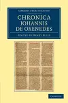 Chronica Johannis de Oxenedes cover