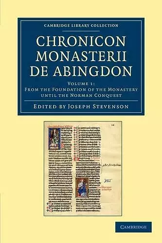 Chronicon monasterii de Abingdon cover