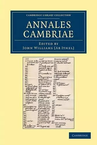 Annales Cambriae cover