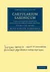 Cartularium Saxonicum cover