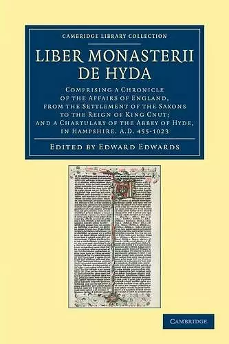 Liber Monasterii de Hyda cover