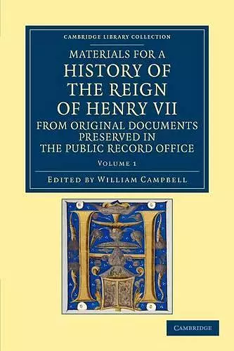 Materials for a History of the Reign of Henry VII cover