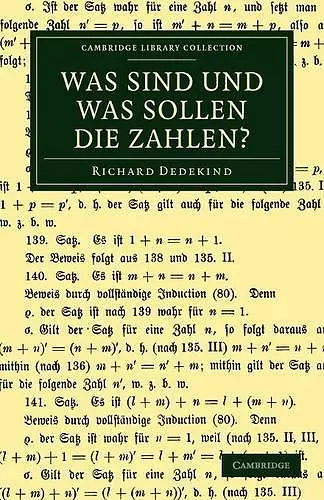 Was sind und was sollen die Zahlen? cover