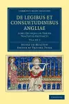 De Legibus et Consuetudinibus Angliae cover