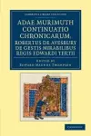 Adae Murimuth continuatio chronicarum; Robertus de Avesbury de gestis mirabilibus regis Edwardi Tertii cover