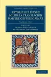 Lestorie des Engles solum la translacion Maistre Geoffrei Gaimar cover