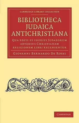 Bibliotheca judaica antichristiana cover