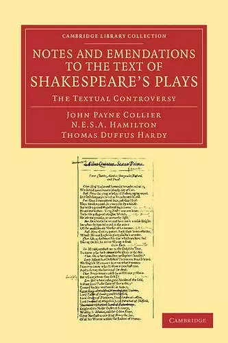 Notes and Emendations to the Text of Shakespeare's Plays cover