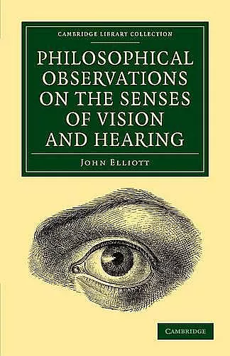 Philosophical Observations on the Senses of Vision and Hearing cover