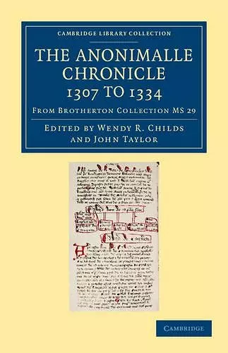 The Anonimalle Chronicle 1307 to 1334 cover