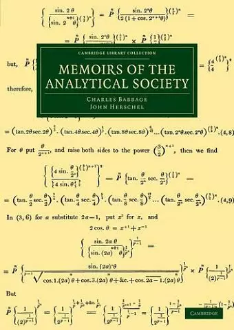 Memoirs of the Analytical Society cover