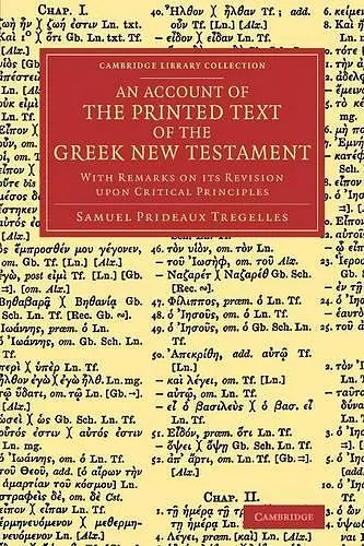 An Account of the Printed Text of the Greek New Testament cover