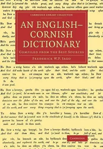 An English–Cornish Dictionary cover