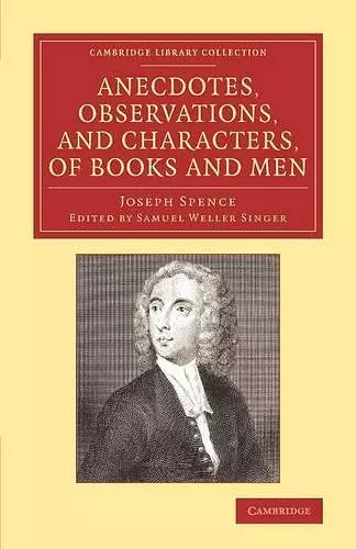 Anecdotes, Observations, and Characters, of Books and Men cover