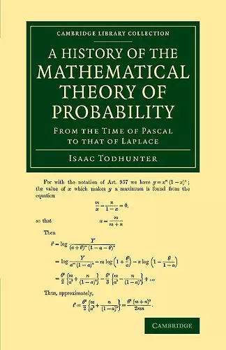 A History of the Mathematical Theory of Probability cover