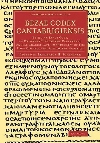 Bezae Codex Cantabrigiensis cover