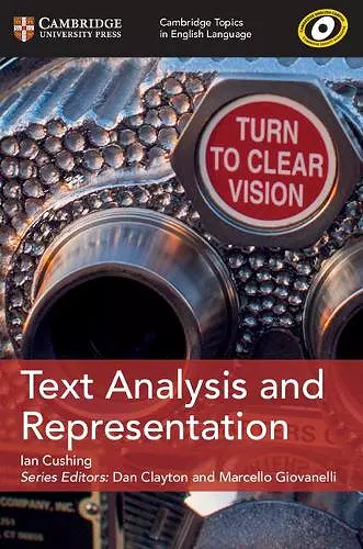 Cambridge Topics in English Language Text Analysis and Representation cover