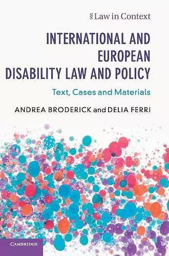 International and European Disability Law and Policy cover