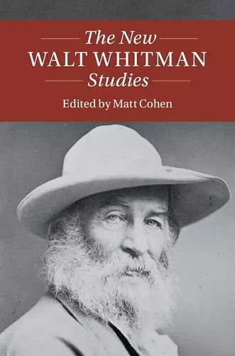 The New Walt Whitman Studies cover