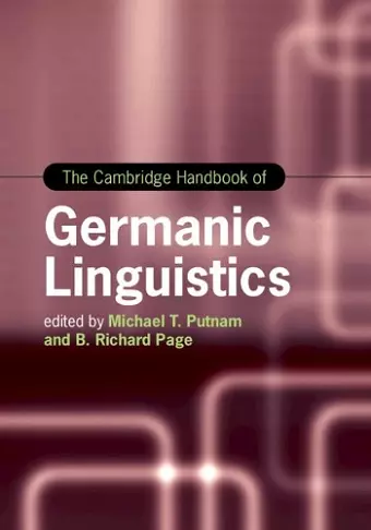 The Cambridge Handbook of Germanic Linguistics cover