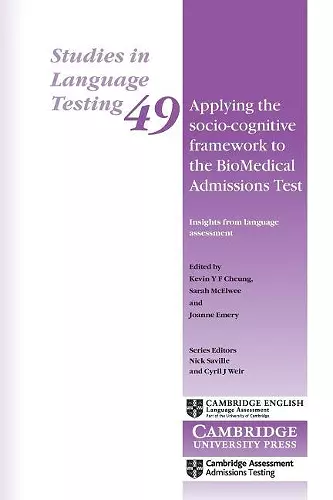 Applying the Socio-Cognitive Framework to the BioMedical Admissions Test cover