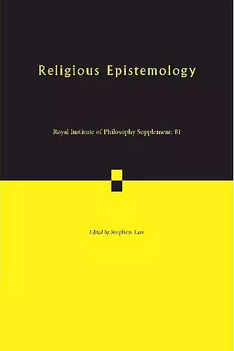 Religious Epistemology cover