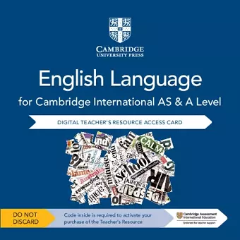 Cambridge International AS and A Level English Language Digital Teacher's Resource Access Card cover