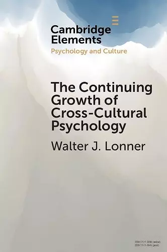 The Continuing Growth of Cross-Cultural Psychology cover