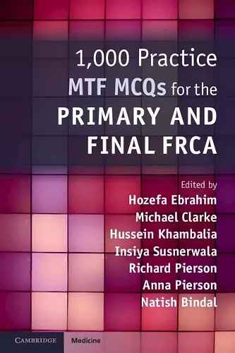 1,000 Practice MTF MCQs for the Primary and Final FRCA cover