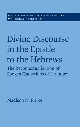 Divine Discourse in the Epistle to the Hebrews cover