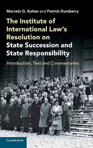 The Institute of International Law's Resolution on State Succession and State Responsibility cover