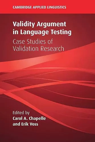 Validity Argument in Language Testing cover