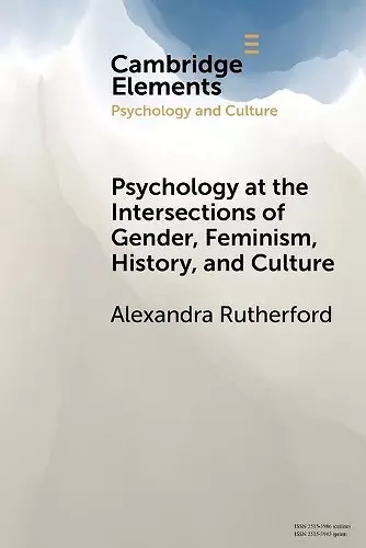 Psychology at the Intersections of Gender, Feminism, History, and Culture cover