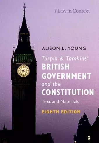 Turpin and Tomkins' British Government and the Constitution cover