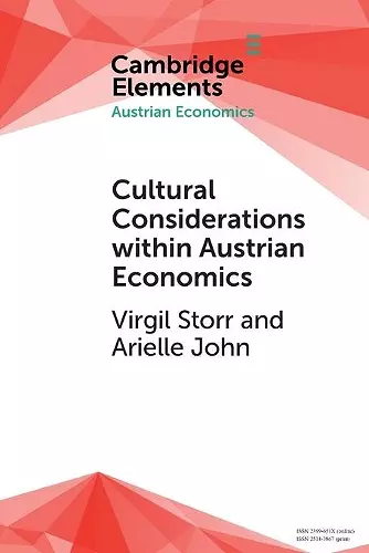 Cultural Considerations within Austrian Economics cover