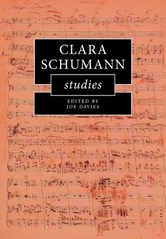 Clara Schumann Studies cover