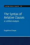 The Syntax of Relative Clauses cover