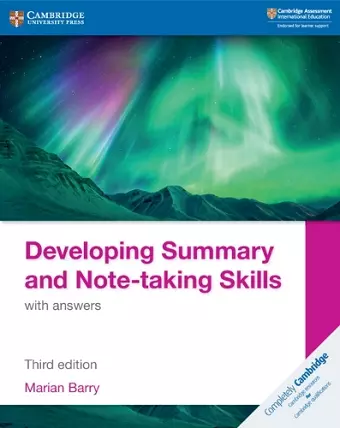 Developing Summary and Note-taking Skills with answers cover