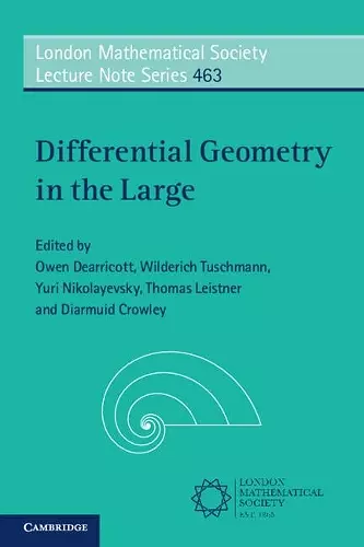 Differential Geometry in the Large cover