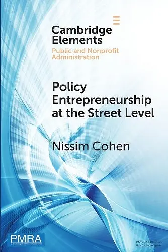Policy Entrepreneurship at the Street Level cover