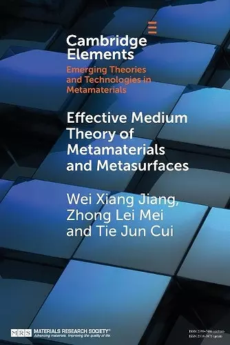 Effective Medium Theory of Metamaterials and Metasurfaces cover