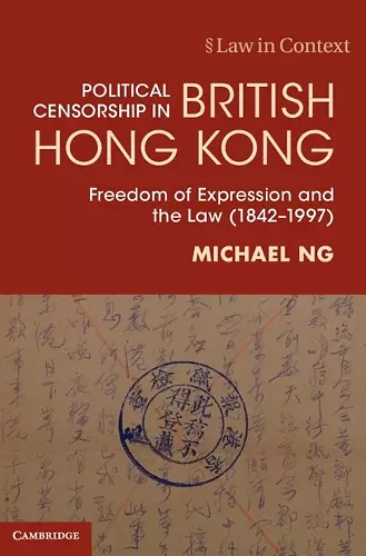 Political Censorship in British Hong Kong cover