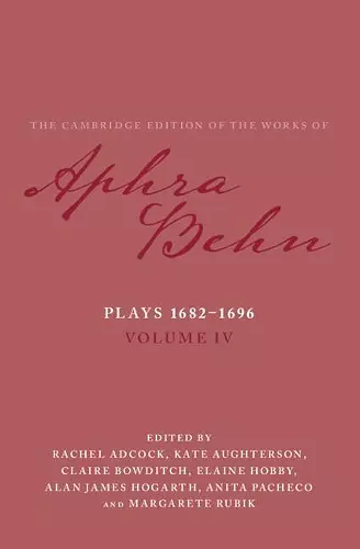 Plays 1682–1696: Volume 4, The Plays 1682–1696 cover